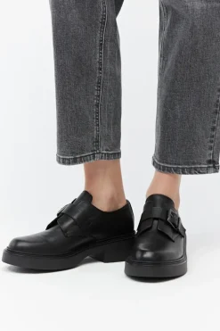 Czarne monk shoes