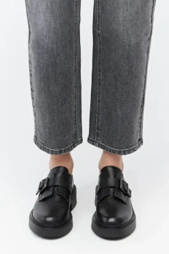 Czarne monk shoes