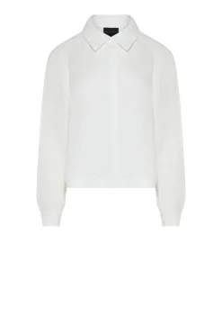 Krótka koszula off white z lnu