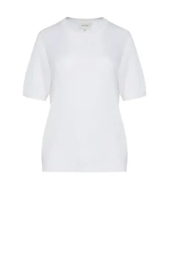 Śmietankowy t-shirt z wełny merynosowej